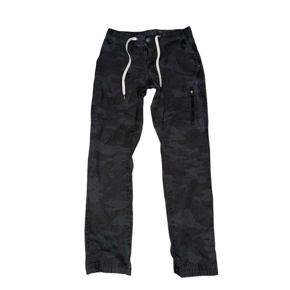Vuori Ripstop Climber Pants Small Gray Black Camo Hiking Outdoors Cotton